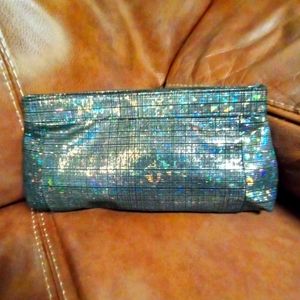 Vintage 1980s fabric clutch bag